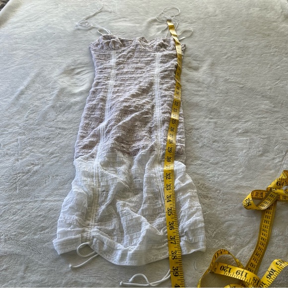 For Love & Lemons Fondant Shirred Mini Dress in White - Picture 13 of 13